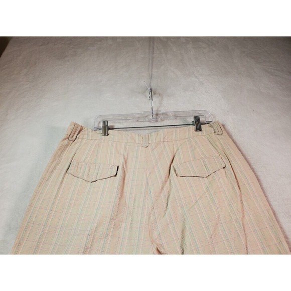 Woolrich Seersucker‎ Shorts Womens Size 16 Multi Railroad Stripes Slash Pockets - Picture 7 of 9